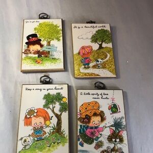Vintage Norcross inspirational cartoon plaques from the 70's  Sweet, nostalgic,